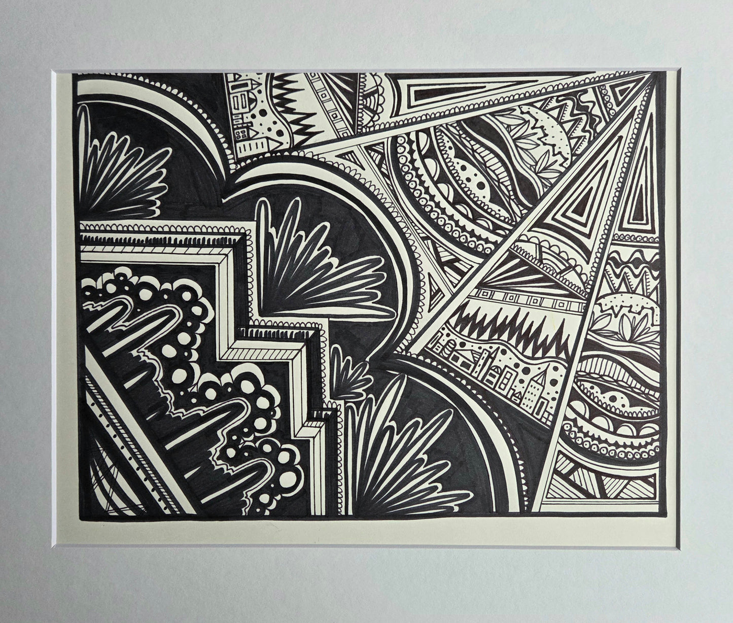 "Land" - 8.5x11 Original on paper (matted 11x14)