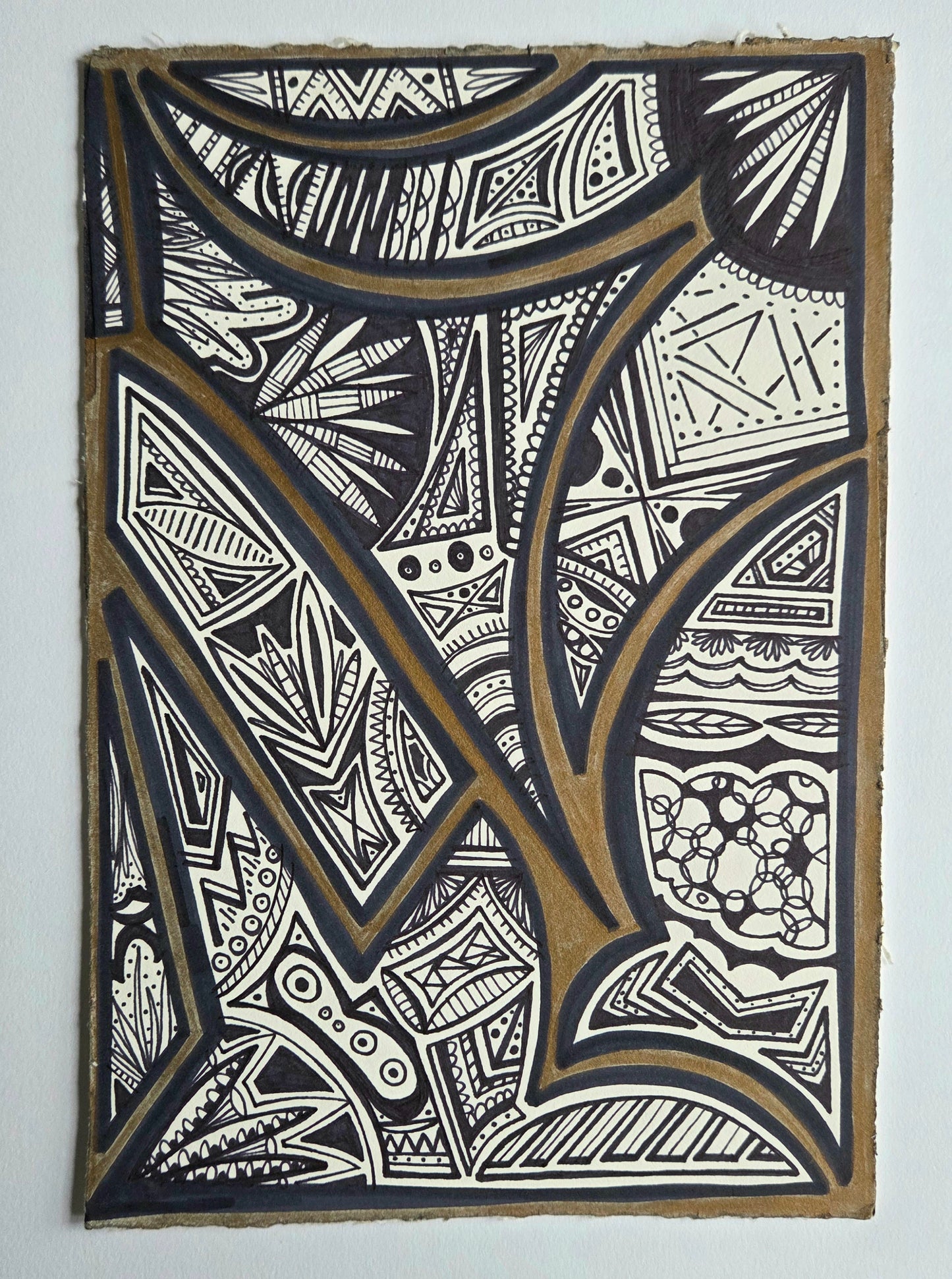 Raw Art Original on scrap mat 9x6