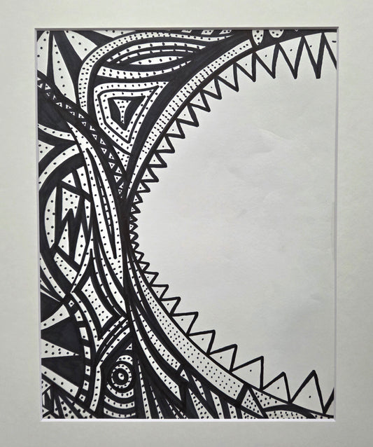 "Dragon" 8.5x11 Original on paper (matted 11x14)