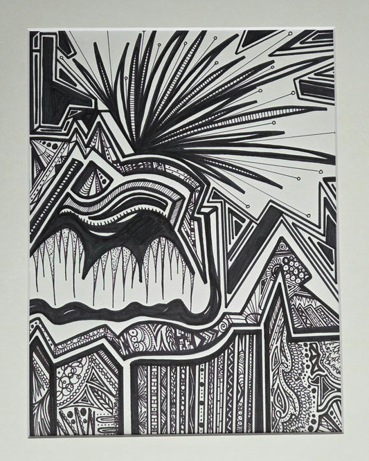 "Underground" 8.5x11 Original on paper (matted 11x14)