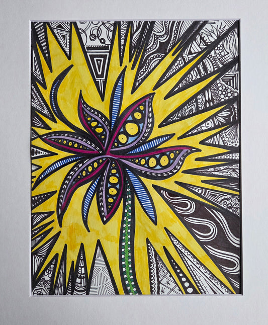 8x11 Original on paper (matted 11x14