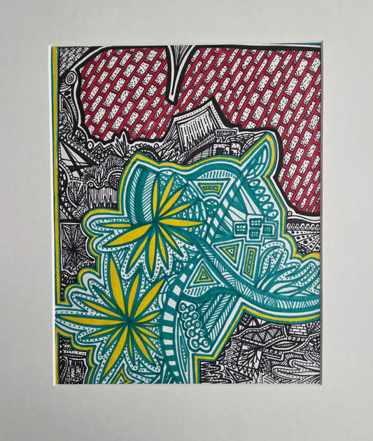 "Calder Way" 8.5x11 Original on paper (matted 11x14)