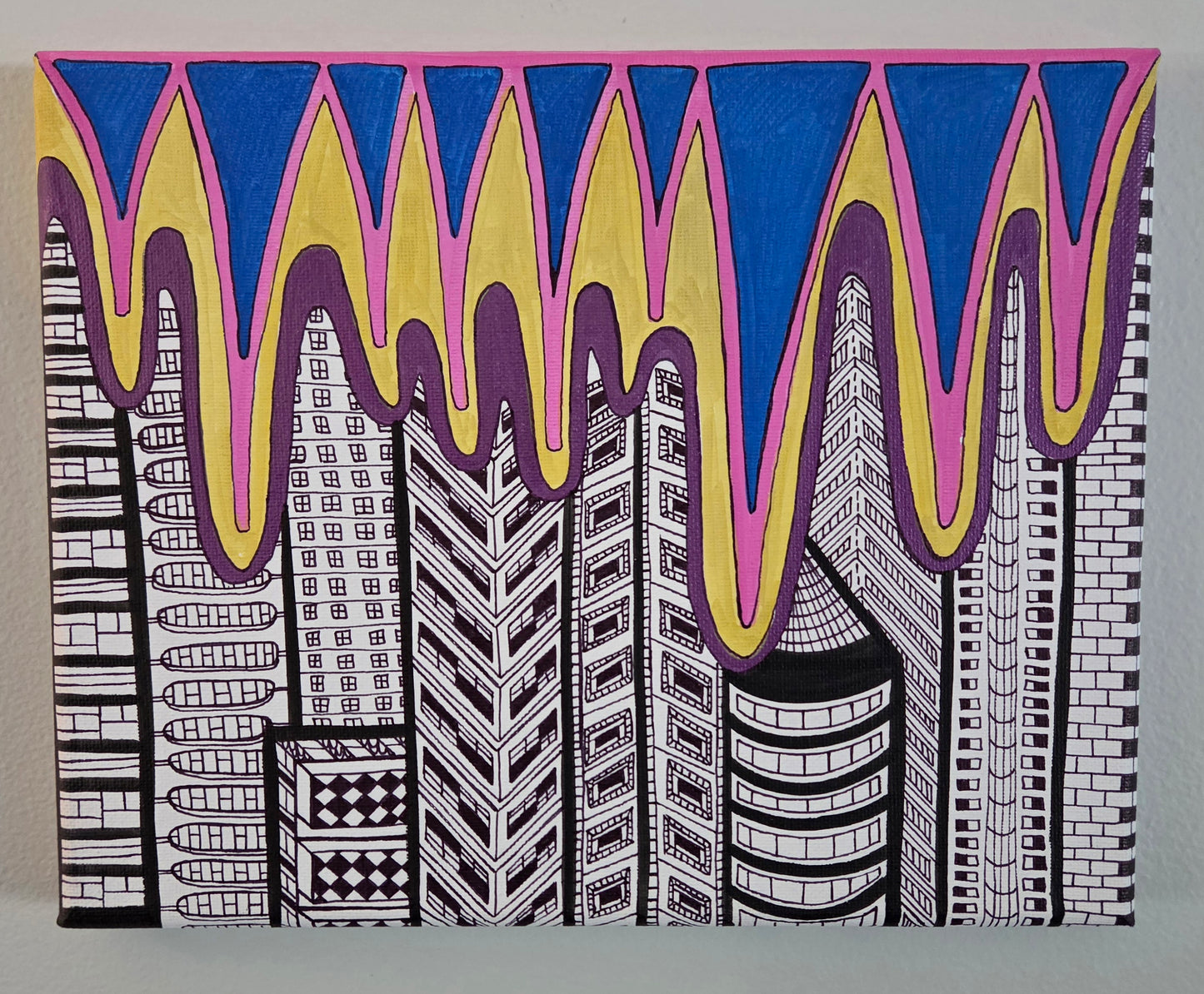 "City" 8x10 original canvas
